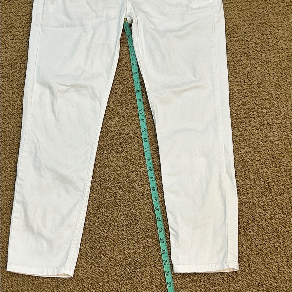 Maje Poesie High Rise Slim Tapered Leg White Jeans size 30 - Picture 15 of 16